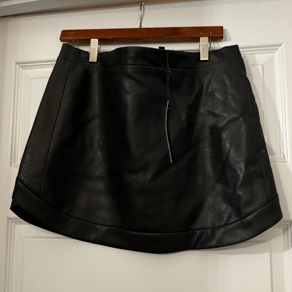 Faux leather skirt